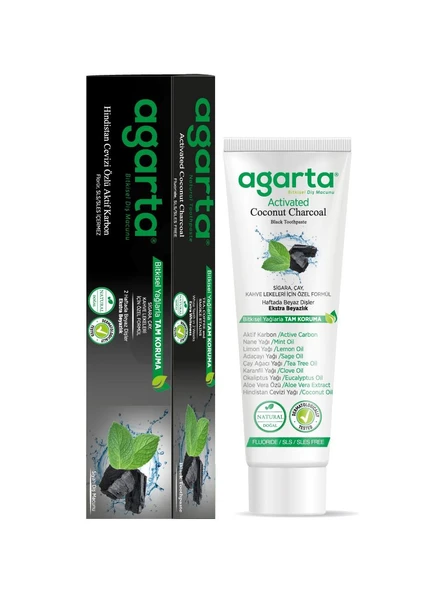 Agarta Doğal Aktif Karbonlu Diş Macunu 100 ml ürün görseli