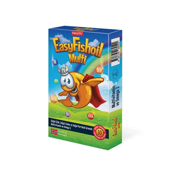 EasyVit Easy FishOil Multi+ Omega 3 Çiğneme 30 Tablet ürün görseli