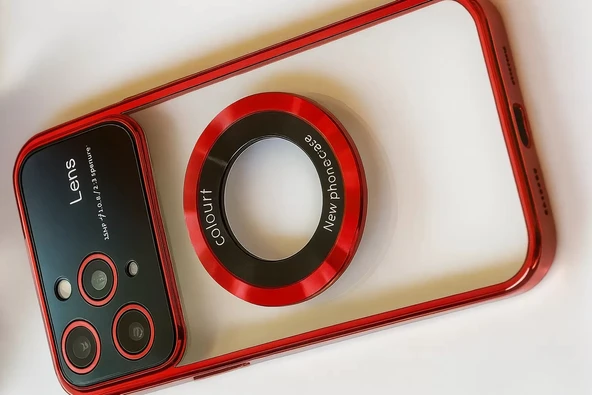 İphone 14 Pro Max Kılıf Kamera Korumalı Magsafe Colourl Koyu Kırmızı ürün görseli