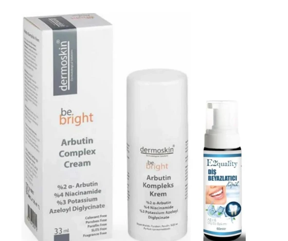 Dermoskin Be Bright Arbutin Kompleks Krem 33 ml - Diş Beyazlatıcı Köpük Hediye ürün görseli 1