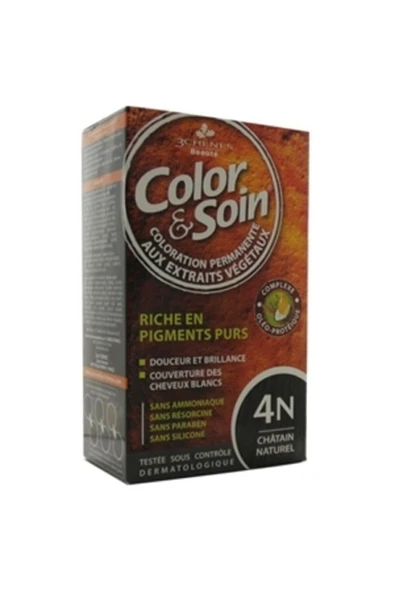 Color And Soin Tamamen Bitkisel Organik Saç Boyası 4n - Doğal Kestane ürün görseli