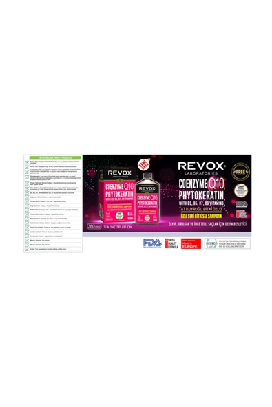 Revox At Kuyruğu Vitamin Kompleks Coenyzme Q10 Phytokeratin Özel Bitkisel Şampuan 360 ml - 2