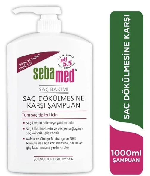 Sebamed Saç Dökülmesine Karşı Şampuan 1000 ml - Diş Beyazlatıcı Köpük Hediye ürün görseli 1