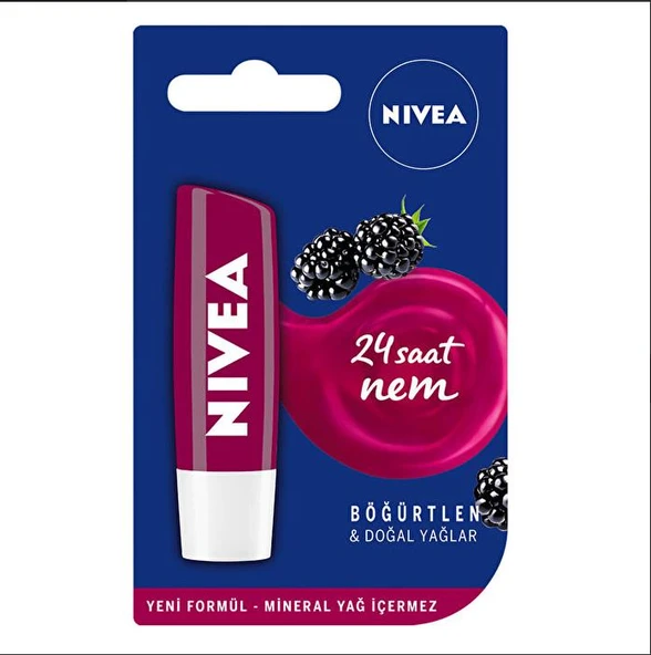 Nivea  Dudak Bakım Kremi Böğürtlen 4.8 gr ürün görseli 1