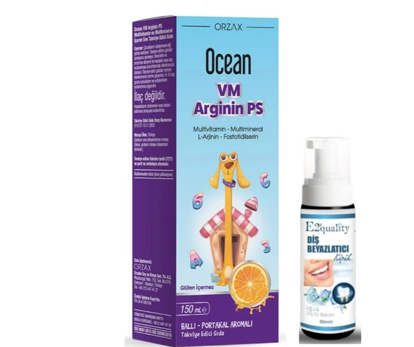 Orzax Ocean VM Arginin PS Takviye Edici Gıda 150 ml - Diş Beyazlatıcı Köpük Hediye ürün görseli 1