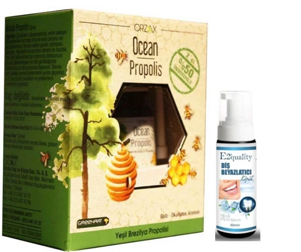 Orzax Ocean Propolis Sprey 20+20 ml - Diş Beyazlatıcı Köpük Hediye ürün görseli 1