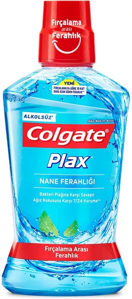 Colgate Plax Nane Ferahlığı Alkolsüz Gargara 500 ml 1 Paket (1 x 500 ml) ürün görseli 1