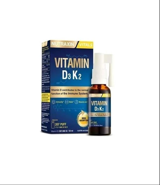 Nutraxin Vitamin D3K2 Sprey 30 ML ürün görseli 1