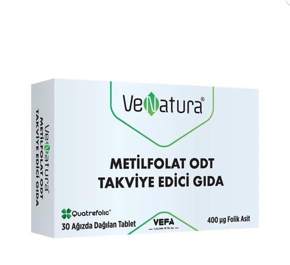 Venatura Metilfolat ODT 30 Ağızda Dağılan Tablet