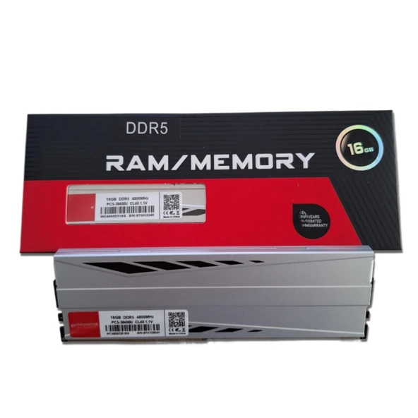 SNT 16 GB DDR5 4800 Mhz PC5-38400U CL40 1.1V Soğutuculu Masaüstü Ram - 4