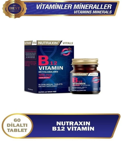 Nutraxin B12 Vitamin 60 Tablet ürün görseli 1