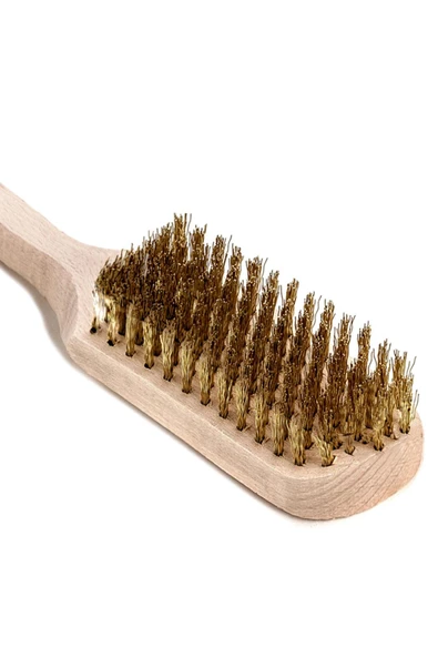 Ahşap Saplı Büyük Süet Temizleme Fırçası - Resim 2
