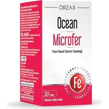 Orzax Ocean Microfer Takviye Edici Gıda 30 Tablet ürün görseli 1