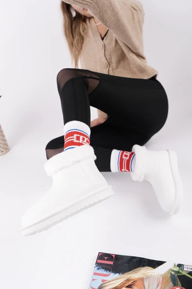 Muggo FROSTY Kadın Kürklü Yağmur Ve Kar Botu - 10