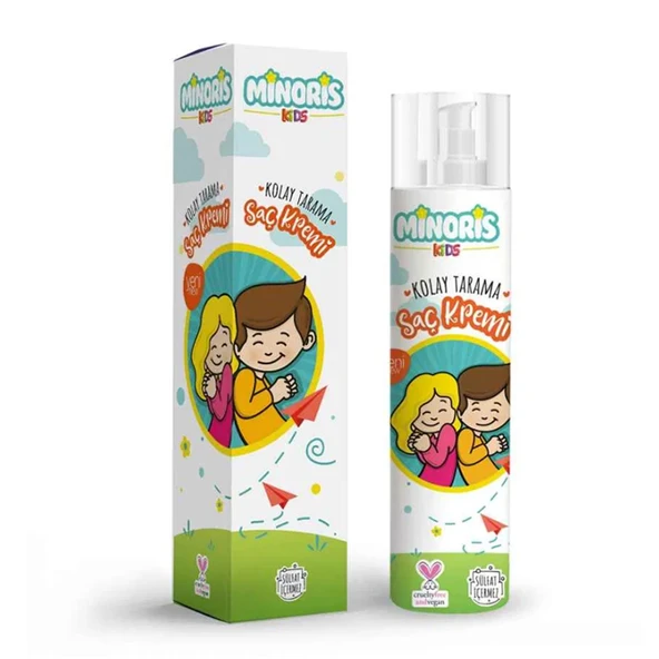 Minoris Kids Çocuklar İçin Tamamen Doğal Kolay Tarama Saç Kremi 200 ml ürün görseli