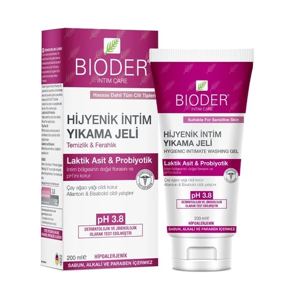 Bioder Hijyenik İntim Yıkama Jeli 200 ml ürün görseli 1