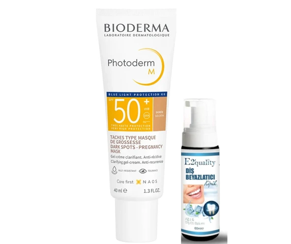 Bioderma Photoderm M SPF 50+ Krem 40 ml - Golden- Diş Beyazlatıcı Köpük Hediye ürün görseli