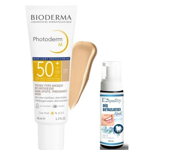 Bioderma Photoderm M SPF 50+ Light 40 ml- Diş Beyazlatıcı Köpük Hediye ürün görseli 1