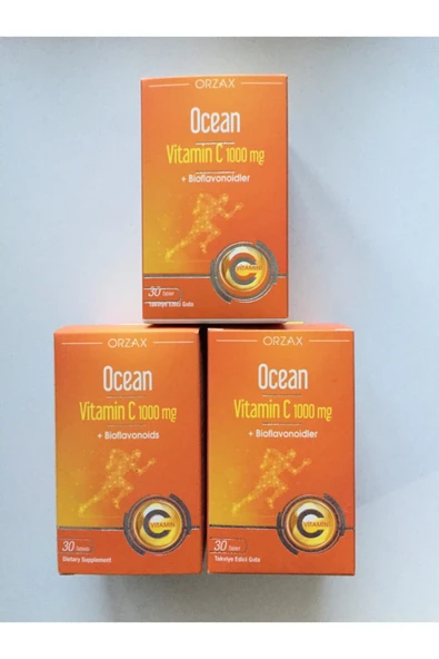 Ocean Vitamin C 30 Tablet 1000 mg 3 Kutu ürün görseli 1