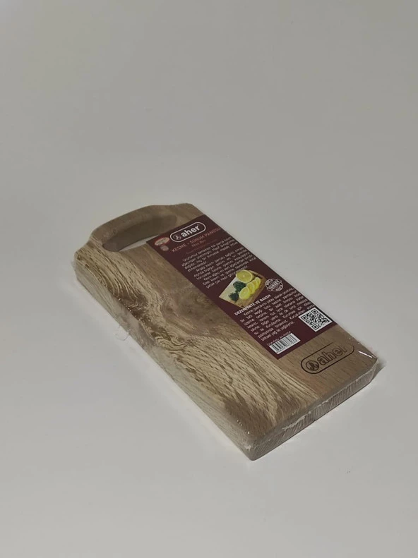 Mini Kesme Panosu Ahşap Peynir Sunumluk Kesme Tahtası 9*18*2 cm - 2
