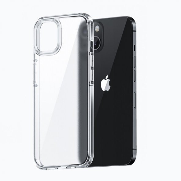 KNY Apple İphone 13 Kılıf Renkli Kenarlı Arkası Buzlu H-Boom Kapak Şeffaf