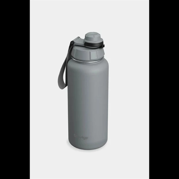 Stevig ST-214 1 Hand Leak-Proof Sızdırmaz Çelik Termos 1000ML Grey - 2