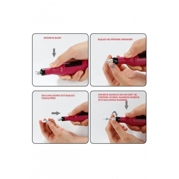 BMK Elektrikli Manikür Pedikür Törpüsü Profesyonel Bakım Süsleme Elektrikli Tırnak Törpü Makinesi 39-2 - 2