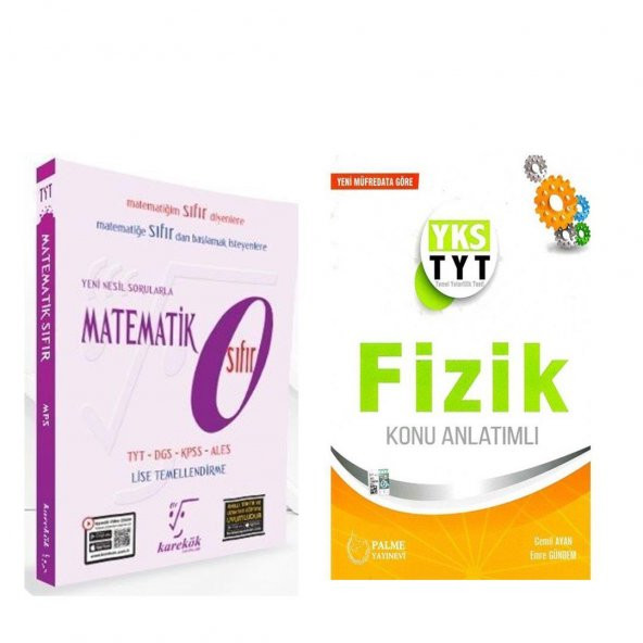 Karekök Matematik 0 Palme TYT Fizik Konu Anlatımı ve Planlayıcı 2 Kitap Set