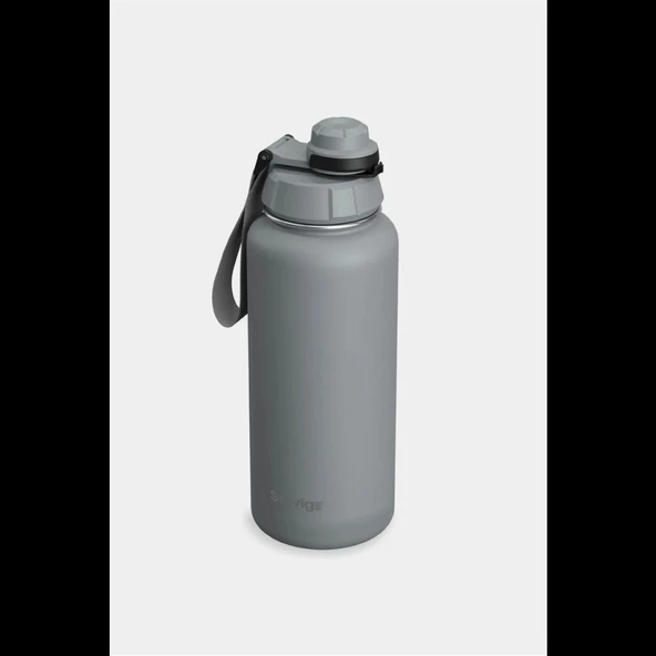 Stevig ST-214 1 Hand Leak-Proof Sızdırmaz Çelik Termos 1000ML Grey - 3