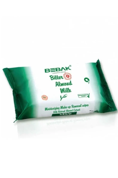 Bebak Acı Badem Sütlü Makyaj Temizleme Mendili 20'li Paket x 2 Adet - 2