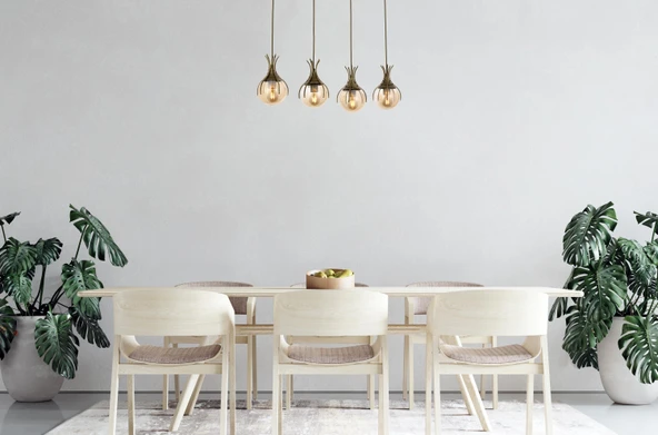 AVONNI AV-60161-4EY Eskitme Kaplama Avize E27 Metal Cam 70x13cm - Resim 4