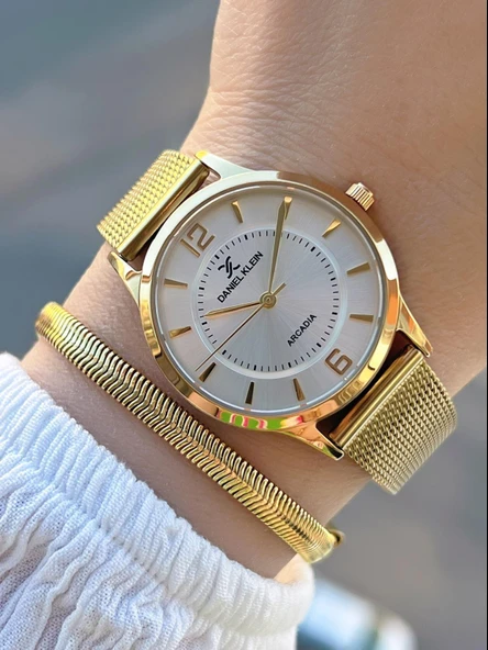 Daniel Klein Hasır Kordon 3 Atm Suya Dayanıklı 2 Yıl Garantili Kadın Kol Saati+Bileklik BDK13306.5 ürün görseli