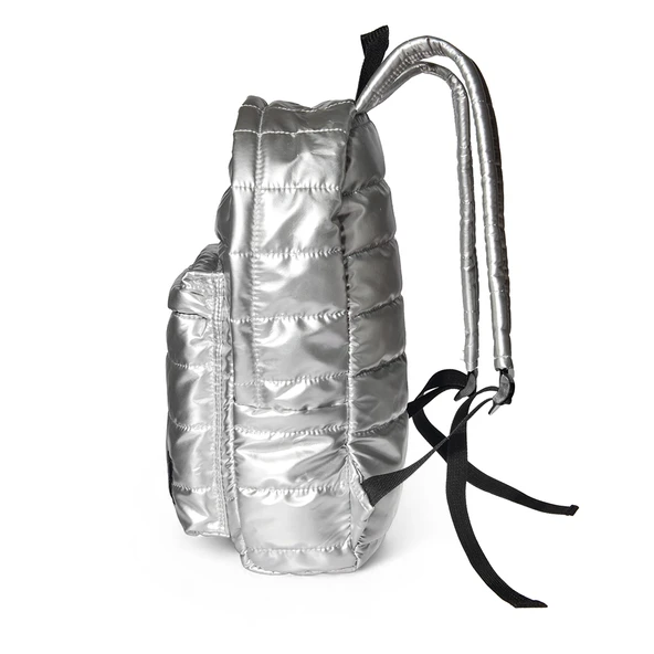 Biggdesign Moods Up Calm Kapitone Sırt Çantası Su Geçirmez Hafif Okul ve Laptop Çantası Gümüş Renk - Resim 3