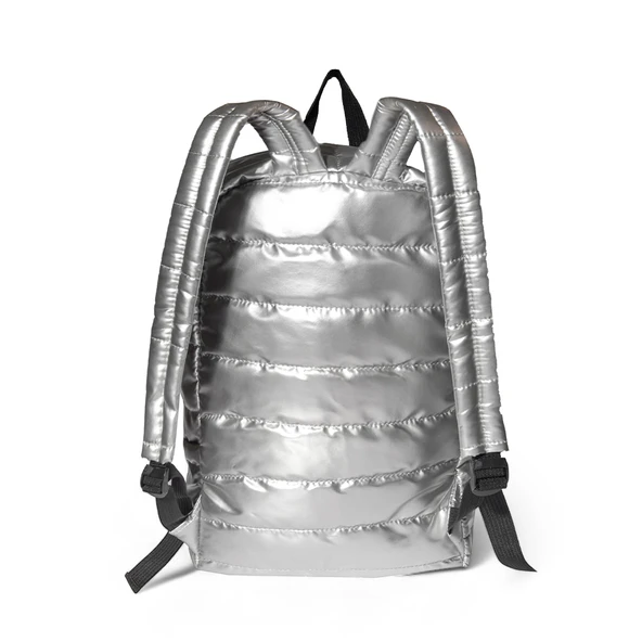 Biggdesign Moods Up Calm Kapitone Sırt Çantası Su Geçirmez Hafif Okul ve Laptop Çantası Gümüş Renk - Resim 2