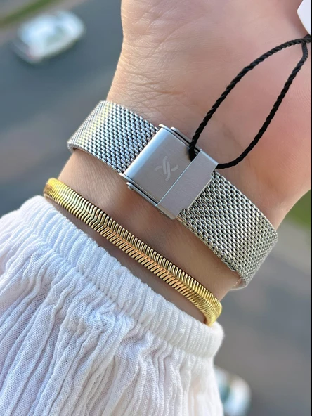 Daniel Klein Hasır Kordon 3 Atm Suya Dayanıklı 2 Yıl Garantili Kadın Kol Saati+Bileklik BDK.13306.8 - Resim 3