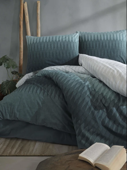 Kobyen Çift Kişilik Tina Green Nevresim Takımı - 2