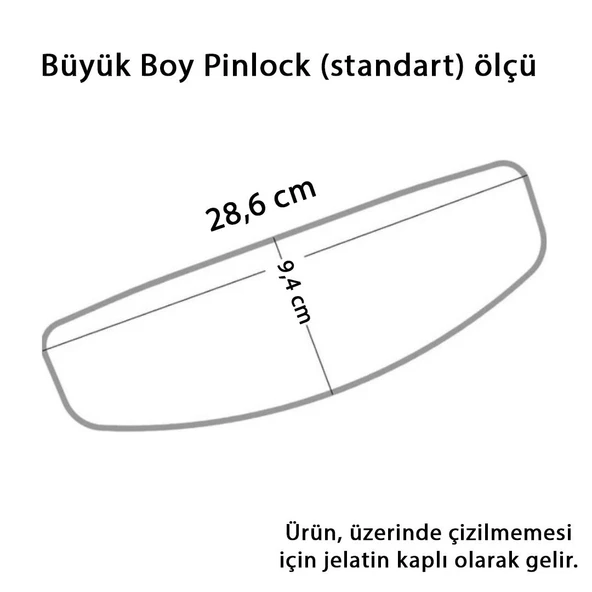 KASK BUĞU ÖNLEYİCİ PİNLOCK 28,6 CM ŞEFFAF - Resim 4