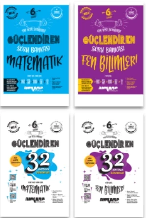 ANKARA YAYINCILIK 6. Sınıf Matematik - Fen Güçlendiren Soru Bankaları ve 32 Haftalık Denemeler ürün görseli