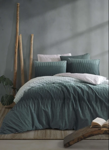 Kobyen Çift Kişilik Tina Green Nevresim Takımı