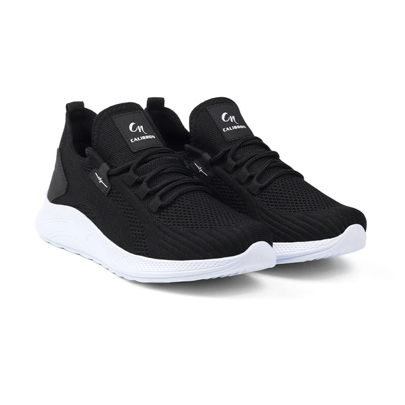 Erkek Siyah Beyaz Sneaker Spor Ayakkabı Rahat Hafif Günlük ürün görseli 1