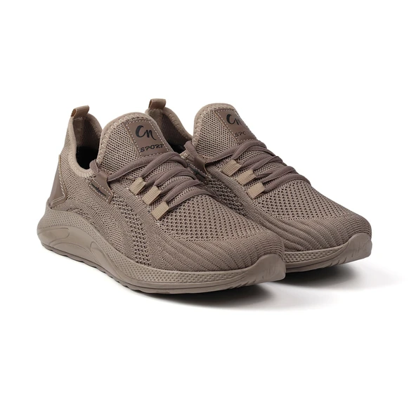 Erkek Bej Sneaker Spor Ayakkabı Rahat Hafif Günlük - Resim 6