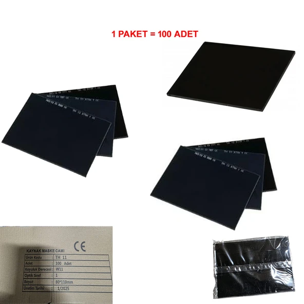 JUNIOR 787 GEN 8x11 mm Geniş Maske Camı 100 Adet - 2