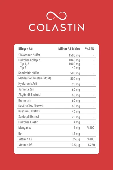 COLASTİN Ultraflex+ Tablet | Collagen 1 · 2 · 3 · 5 · 10 | 100 Tablet - 2