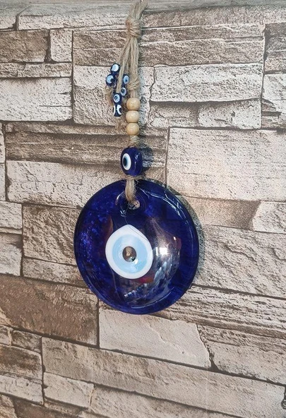 Cam Nazar Boncuğu Kötü Göz Kovucu Ağaç Duvar Dekorasyonu Nazarlık Duvar Ağaç Ev Süsü - Resim 3