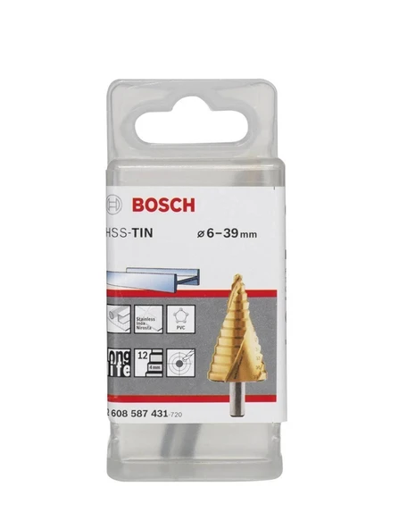 Bosch HSS-TiN 12 kademeli Matkap Ucu 6-39 mm - 2608587431 - Resim 4