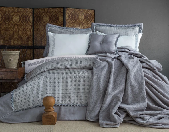 Safran Gri Çeyiz Seti