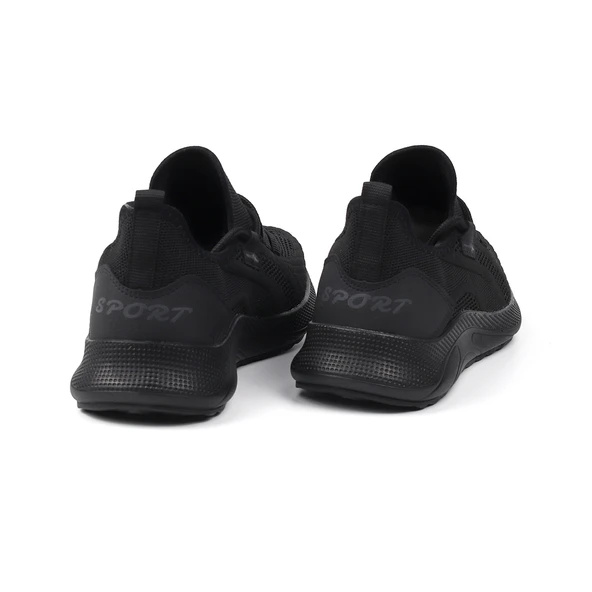Erkek Siyah Sneaker Spor Ayakkabı Rahat Hafif Günlük - Resim 4
