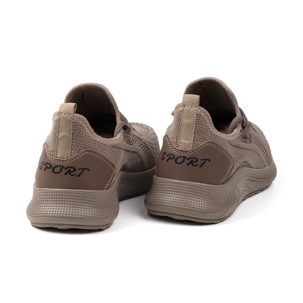 Erkek Bej Sneaker Spor Ayakkabı Rahat Hafif Günlük - Resim 4