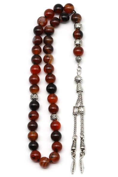 Akik Doğal Taş Tesbih 8 mm Küre Kesim - 2