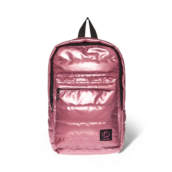 Biggdesign Moods Up Loved Kapitone Sırt Çantası Su Geçirmez Hafif Okul ve Laptop Çantası Pembe ürün görseli